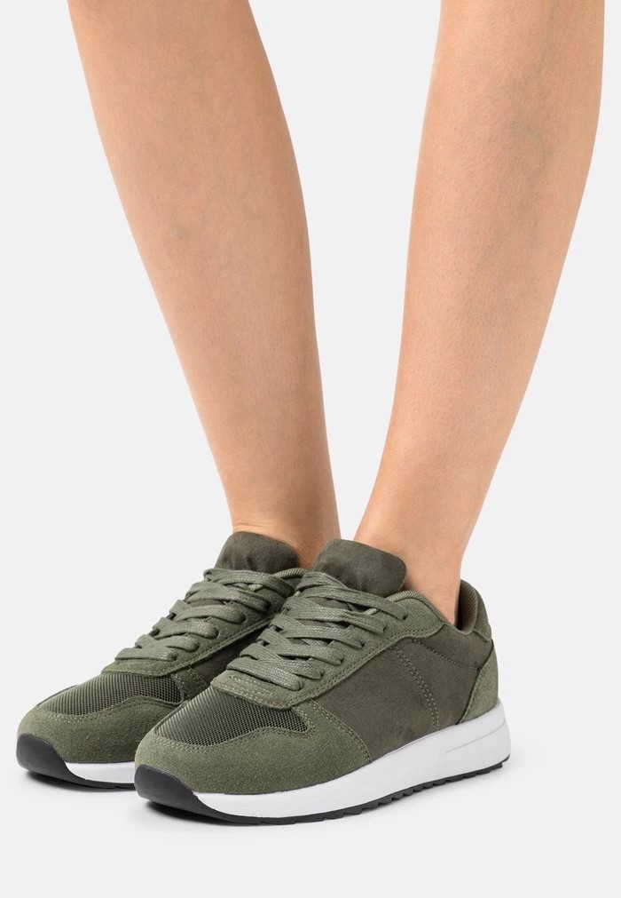 Basket ANNA FIELD Anna Field Cuir Vert Olive Femme | ZCR-4027863